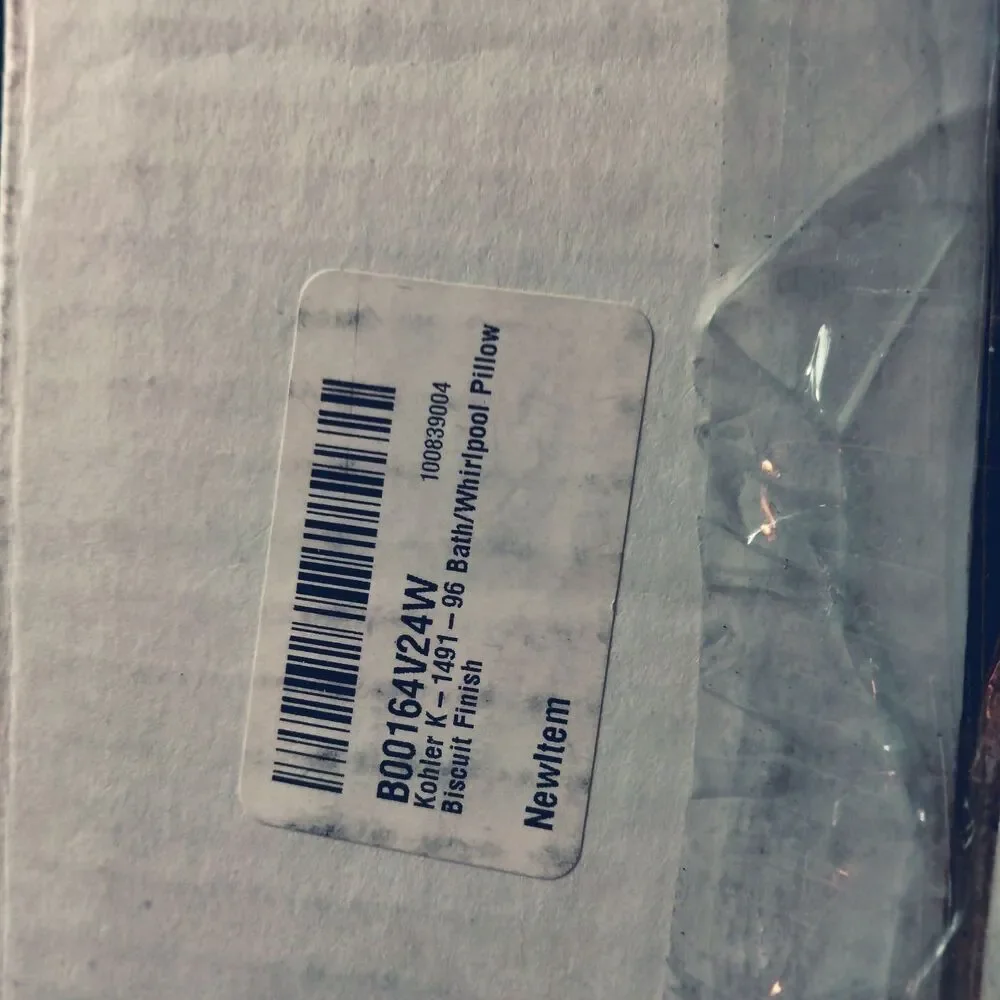 Kohler K-1491-96 Bath Whirlpool Pillow Biscuit-96 Replacement Tub Headrest OEM